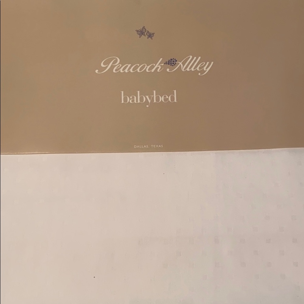 Peacock Alley BabyBed Crib Duvet white NWOT